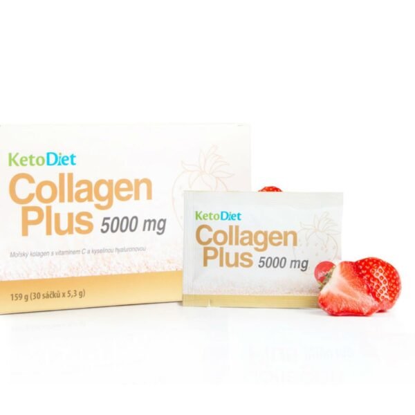 Strawberry-flavored sea ​​collagen supplies the body with the necessary proteins for beauty and health .
