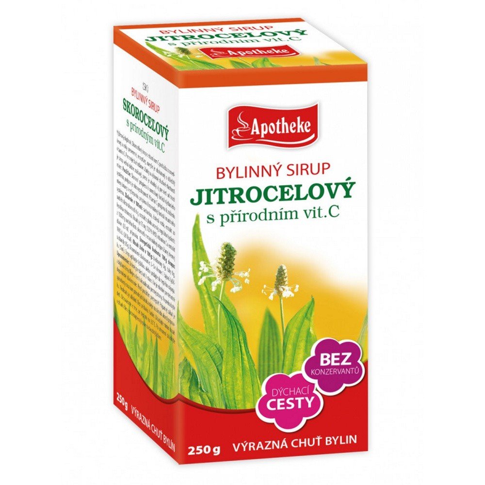 herbal plantain with natural vit c 250 g Apotheke Herbal Plantain Syrup with natural vitamin C contributes to the normal function of the respiratory system and supports the immune system .
