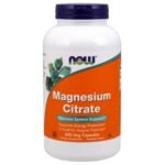 NOW FOODS Magnesium citrate 240 veg caps. is a dietary supplement containing a very easily absorbable form of magnesium