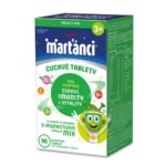 Martians with Imunactiv contain the recommended amount of important vitamins and minerals in the daily dose. In addition, they are enriched with beta glucan, bioflavonoids, vitamin C and zinc (Imunactiv complex). The xylitol contained gives the tablets a delicious cooling taste. Suitable for children from 3 years. They contain only natural dyes. They do not contain gluten, preservatives, sugar and lactose.