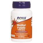 Methyl Folate 1000 mcg by NOW ® contains folates in the form of the glucosamine salt of (6S) -5-methyltetrahydrofolic acid. This substance is classified as a folic acid derivative known as folate. Folates contribute to the growth of maternal tissues during pregnancy; help in the proper synthesis of amino acids; take part in the process of cell division; help in the proper production of blood.
