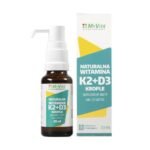 The highest quality natural vitamin D3 and K2 (created during the fermentation of Bacillus subtilis natto bacteria cultures). Vitamin K2 and D3 is a set of synergistic vitamins with scientifically proven effects.