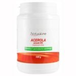 The product contains acerola fruit extract standardized to contain 25% of vitamin C , which helps maintain the proper functioning of the immune system.