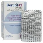 Paravit-CF capsules are a food for special medical purposes that is specially made for patients with cystic fibrosis. This preparation is not suitable for patients who do not suffer from impaired absorption of vitamins and other nutrients from food.