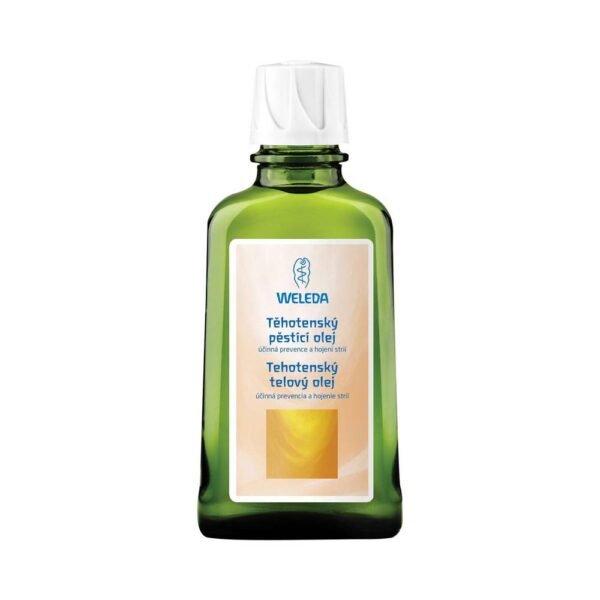 This nourishing oil for pregnant women effectively strengthens tight skin in the abdomen and thus prevents the formation of stretch marks.