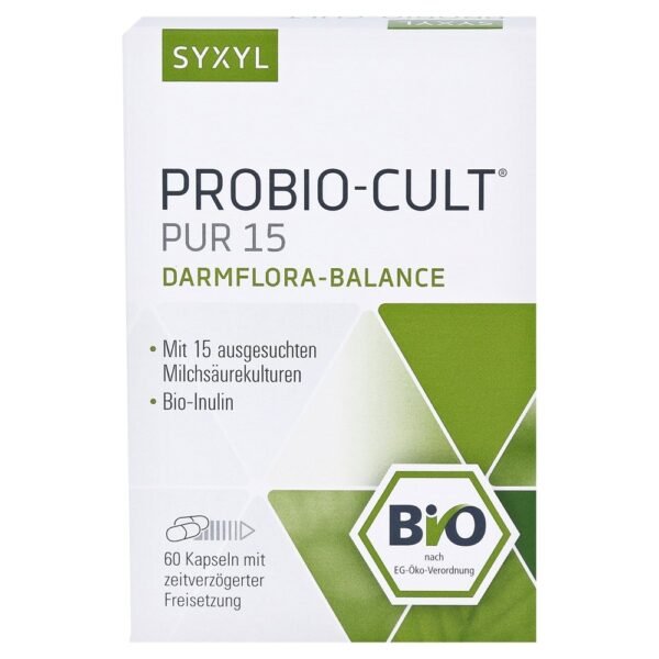 Food supplement with 15 lactic acid cultures and bio-inulin.