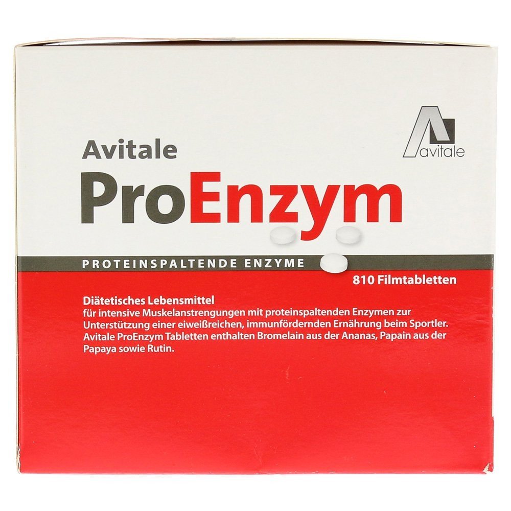 proenzym 810 Dietetic food for intensive muscle exertion with protein-splitting enzymes to support a protein-rich