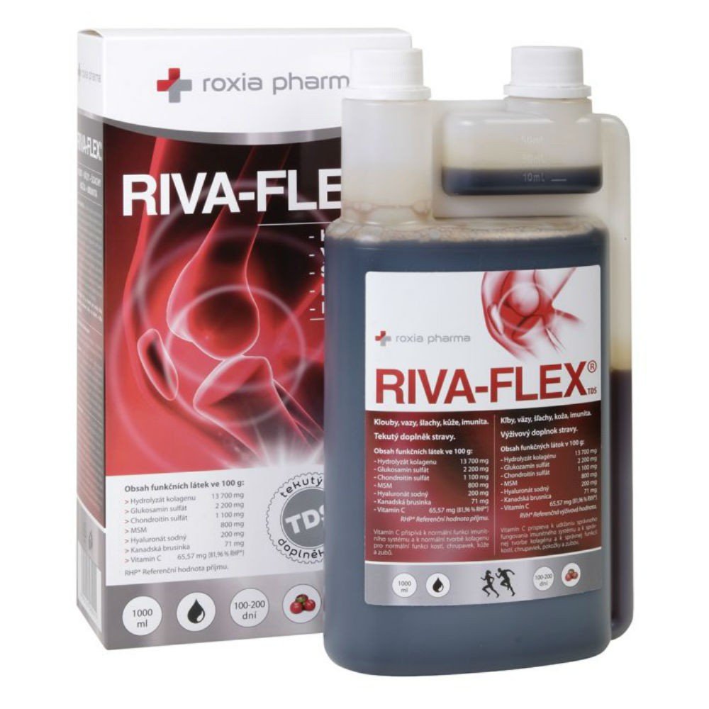 riva flex 1000 ml A unique six-component joint nutrition with antioxidants for acute and chronic musculoskeletal pain.