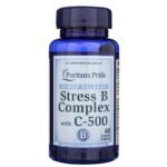 Stress Vitamin B-Complex with Vitamin C-500 Timed Release from Puritan's Pride is a dietary supplement in coated