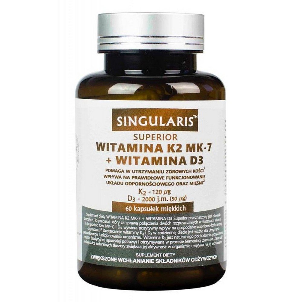 superior vitamin k2 mk 7 vitamin d3 2000j m 60 Биологически активная добавка VITAMIN K2 MK-7 + D3 SUPERIORсинергически сочетает в себе два жирорастворимых витамина