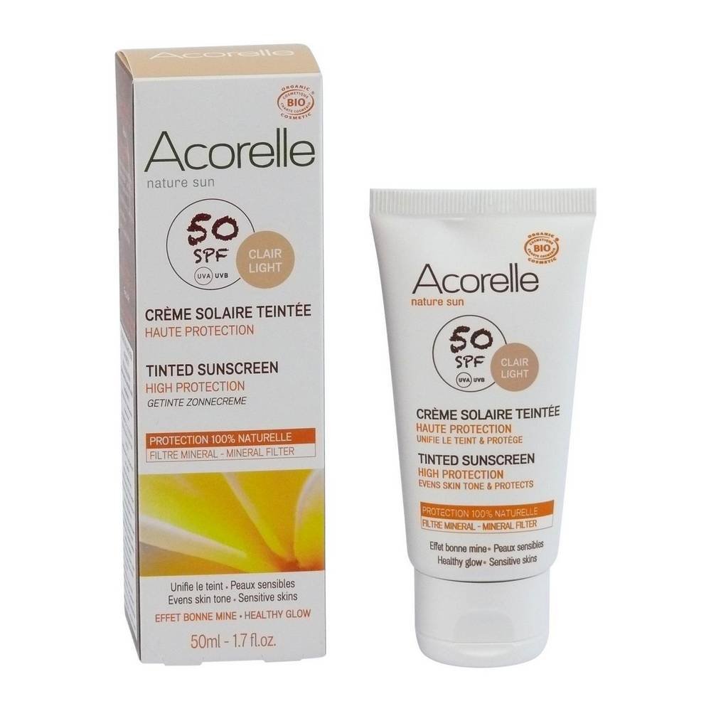 toning tanning cream on the face spf 50 clair light 50 ml The light cream is also suitable for sensitive skin.