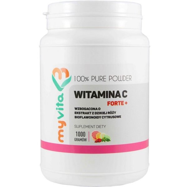The product was produced during the fermentation of non-genetically modified maize (NON GMO). It contains vitamin C enriched with citrus bioflavonoids and rosehip extract.