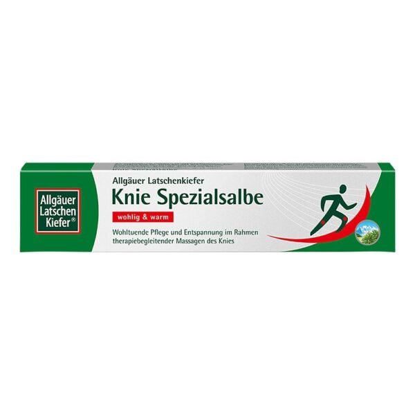 The knee special ointment from Allgäu mountain pine is a soothing care and relaxation in the context of therapy-accompanying massages of the knee.