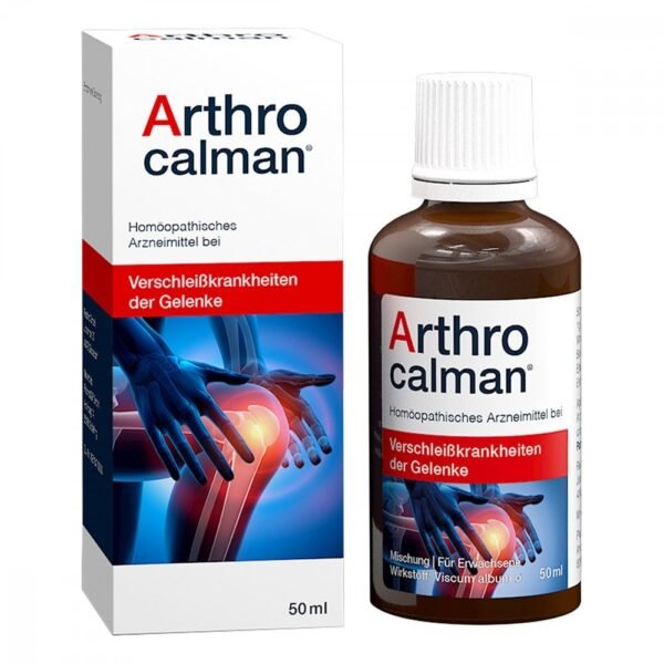 Arthrocalman Drops (pack size: 50 ml) is an approved drug for the treatment of wear and tear diseases of the joints (arthrosis).