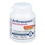 Dietary supplement with glucosamine, chondroitin, hyaluronic acid and vitamins C, K, D.