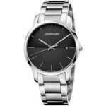 Calvin Klein City men's wristwatch k2g2g14 C. Polished stainless steel case, fluted winding head, mineral glass.