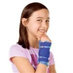 Rigid wrist bandage with duralumin reinforcement. Rigid fixation of the wrist in various positions (by modeling a dural reinforcement), breathable material, reinforcement with four velcro straps, anatomical shape, easy application.