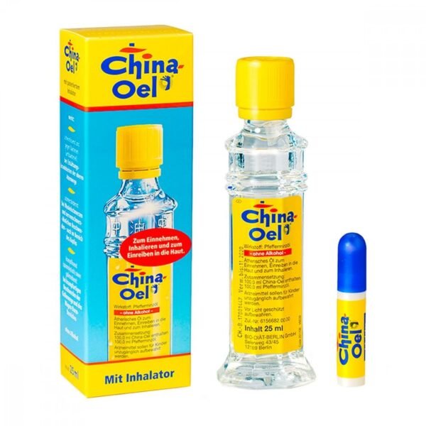 The China-Oel is an all-rounder. So you can take it for cramp-like complaints of the biliary tract and gastrointestinal area, for existing colds for inhalation and for ingestion or for muscle pain (myalgia) and nerve pain-like (neuralgiform) complaints externally as a rub.