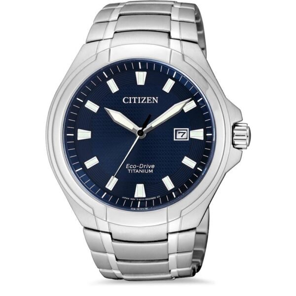 Мужские часы CITIZEN ECO-DRIVE BM7430 - 89L. Матовый корпус и браслет из супер титана (duratect tic), нижняя часть задней части крепится винтами, устойчивое к царапинам сапфировое стекло.