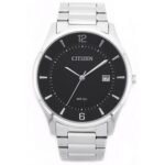 THE MEN'S BD0041-89E NATIONAL QUARTZ WATCH. Men's watch, stainless steel case, leather strap.