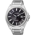MEN'S ANALOG ROUND-THE-CLOCK CITIZEN ZUZ / ECO DRIVE TITAN 32001474. These Citizen men's watches, 42mm in diameter and 10mm high, have a simple design.