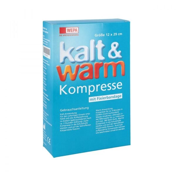 Cold-warm compress with a fixing tape (package size: 1 PC.) is Used for bruising, swelling, insect bites, muscle pain, headache and toothache. Cold-warm compress with fixing tape (package size: 1 PC.) Can be used both cold and warm, reusable and easy to use.