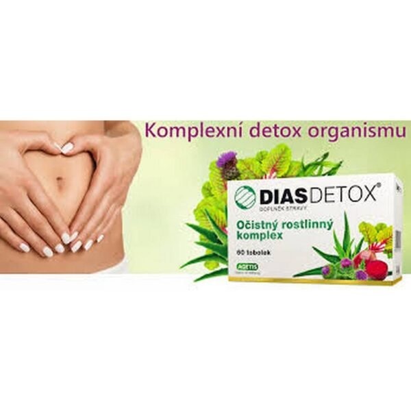 DiasDetox contains plant extracts, plant enzymes, vitamins and minerals that support metabolism. Synergistic action of plant components for complex cleansing of the organism.