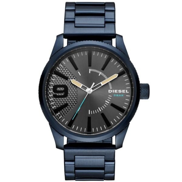 Men's wristwatch Diesel D'1872. Men's watch Only The Brave, stainless steel case, blue ion coating.