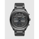 DIESEL D'4510 MEN'S QUARTZ WATCH CHRONOGRAPH WITH STAINLESS STEEL BRACELET. Chronograph, stainless steel case, stainless steel strap, mineral glass, grey dial, waterproof to 5 bar. Calendar: date, sums.