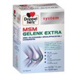 Doppelherz Msm joint extra system capsules (pack size: 60 pcs) is a dietary supplement for the supportive function of cartilage and bones. With vitamin C.