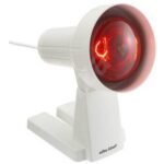 The infrared lamp emits infrared radiation with a wavelength of 780-1400 nm, which changes to heat in the lower layers of the skin.