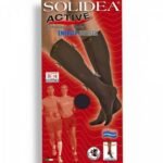 Compression socks made of 3D wavy micromassage fabric.