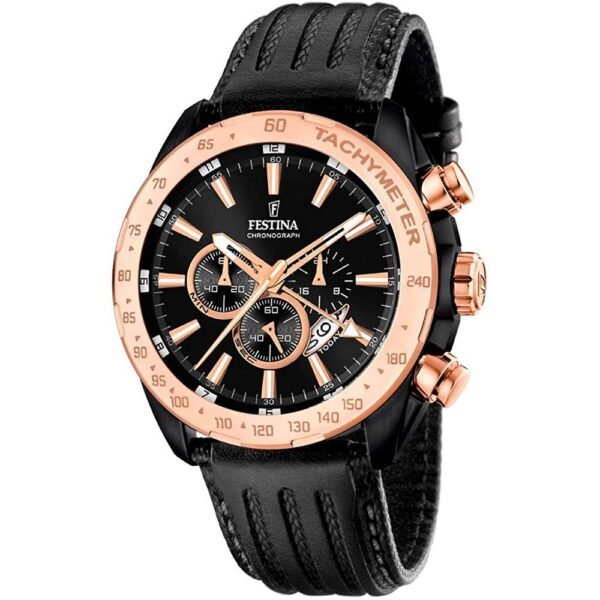 Мужские наручные часы Festina f16899 / 1 с кварцевым кожаным хронографом. Сохраняйте каждое мгновение в хронографе благодаря встроенному точному кварцевому механизму Miyota.