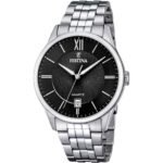 The elegant Festina watch has a beautiful silver stainless steel bracelet with a folding clasp.