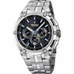 Festina XL Classic Analog Stainless Steel F16376/ 6. Stainless steel with a folding clasp.