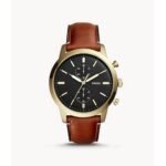 FOSSIL FS5338 watch. Stainless steel case, ionic gold plated, satin details for intricate strap.
