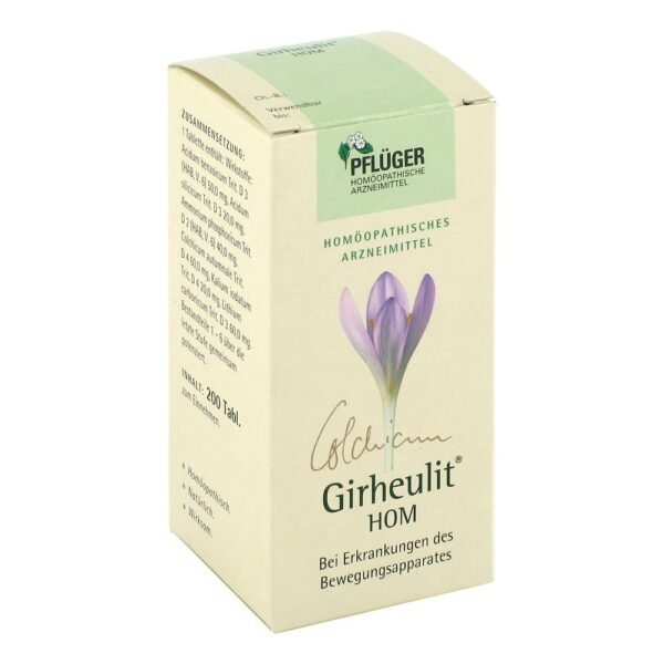 Girheulit Hom tablets are used for diseases of the musculoskeletal system; Among other things, rheumatic joint problems are improved.