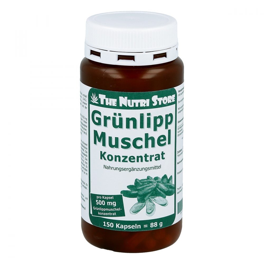 green lipped mussel 500 mg concentrate capsules 150 Green-lipped mussel 500 mg concentrate capsules (pack size: 150 pieces) each contain 500 mg of high-quality green- lipped mussel concentrate with a high GAG content.