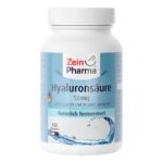 Hyaluronic Acid 50 mg Caps (pack size: 120 pieces) are a dietary supplement with a dosage of 50 mg 100% vegetable hyaluronic acid. Due to the molecular size of 800-1500 kDa, the active ingredient of our capsules is just as well absorbed by the body orally as by intravenous infusion.