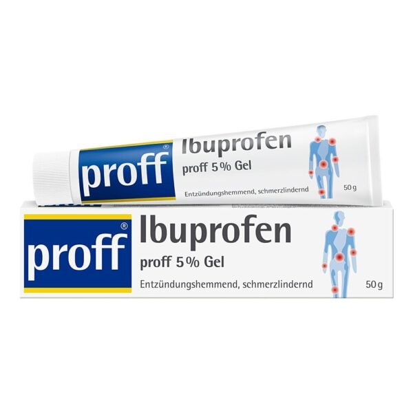 Ibuprofen 5 % gel of analgesic and anti-inflammatory drugs for Rubbing into the skin.