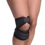 Neoprene infra-patellar bandage with adjustable pellet, with easy application and sufficient relief and guiding of the cup. Velcro fastening.