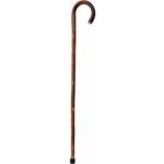 Elegant wooden walking stick type J is made of quality ash wood.