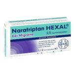 Naratriptan HEXAL for migraine 2.5mg (pack size: 2 pcs) effectively combats migraine headaches.