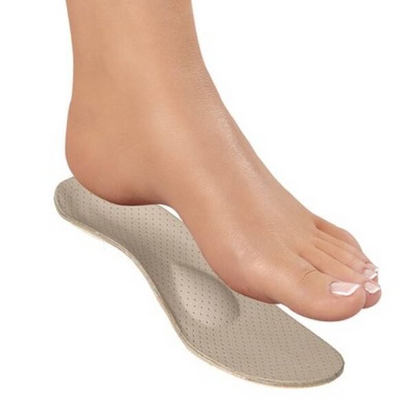 Full-length sandwich inserts with an upper perforated plastic insole made of EVA material and a lower part made of flexible natural cork.