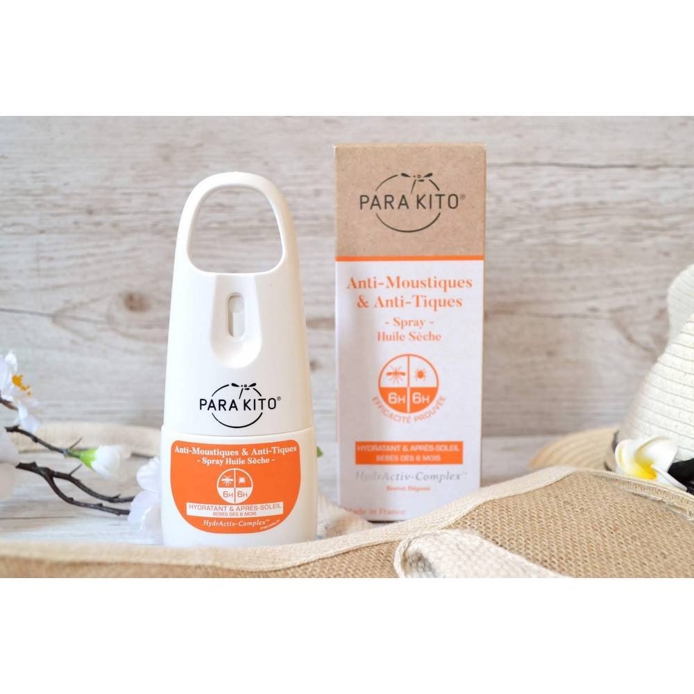 parakito dry oil spray against mosquitoes and ticks 75 ml Waterproof spray against mosquitoes and ticks is a complete novelty, it is successfully tested against tiger mosquitoes and ticks, it provides complete local protection for 6 hours.