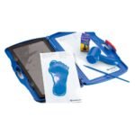 Diagnostic aid for making a footprint under load.