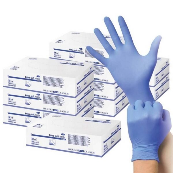 Peha-soft Nitrile Powderfree are disposable non-sterile nitrile examination gloves.