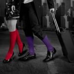 Compression socks for everyday wear and travel in modern colors and design.