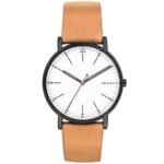 SKAGEN SKW6352 MEN'S WATCH. A culled black removable strap for a lithium-ion battery is a narrow stainless steel case.