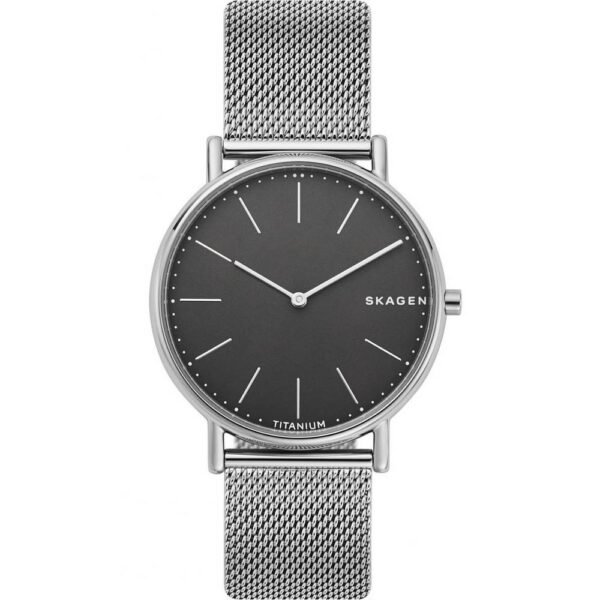 Skagen SKW6483 men's wristwatch. The body of polished titanium, screwed back cover, scratch-resistant mineral glass.